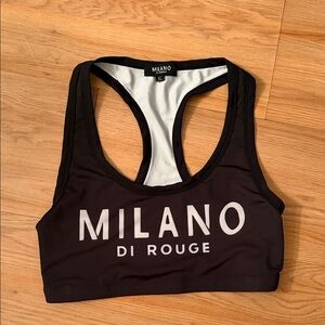 Milano Di Rouge Charcoal Sports Bra